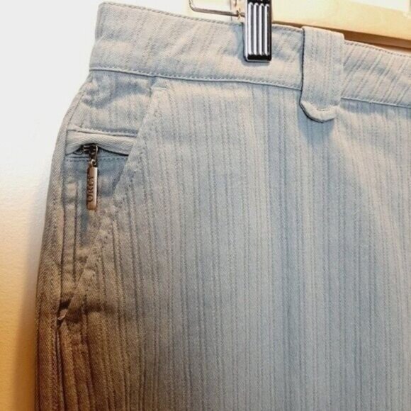 ORLY Mini Casual Skirt Grey / Sage Green Sz 14 - Picture 3 of 11